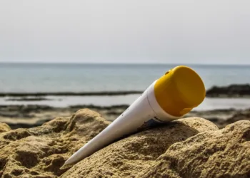 sunscreen on beach